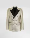 Dolce & Gabbana Double-breasted Lamé Jacquard Tuxedo Jacket In Gold