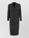 Dolce & Gabbana Double-breasted Long Coat Side Pockets In Gray