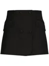 Dolce & Gabbana Double-breasted Miniskirt In Black