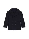Dolce & Gabbana Double-breasted Wool Coat In Blue