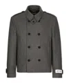 Dolce & Gabbana Double-breasted Wool Coat With Epaulets And Modern Cut In Black