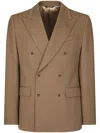 Dolce & Gabbana Technical Gabardine Jacket In Brown
