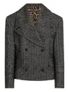 Dolce & Gabbana Pinstriped Wool-blend Double-breasted Jacket In Gray