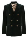 Dolce & Gabbana Double-breasted Sicily Light Cotton Velvet Jacket Clothing In Green