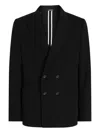 Dolce & Gabbana Double-breasted Wool Blazer With Chest And Front Pockets In Black