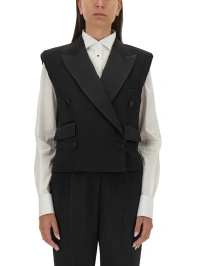 DOLCE & GABBANA DOUBLE-BREASTED SLEEVELESS JACKET