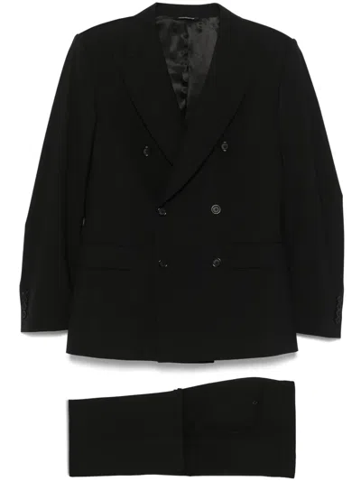 Dolce & Gabbana Double-breasted Suit In Black