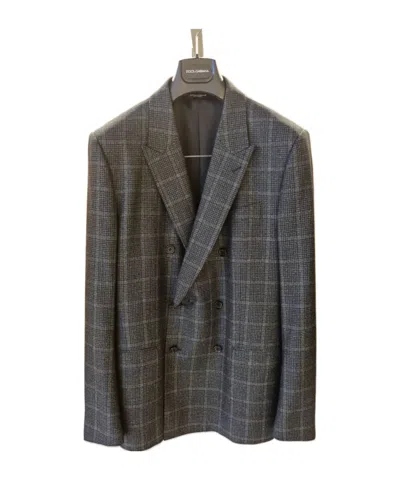 Dolce & Gabbana Double-breasted Suit Jacket In Black