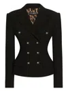Dolce & Gabbana Double-breasted Tailored Blazer In Black