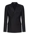 Dolce & Gabbana Double-breasted Taormina-fit Denim Jacket In Black