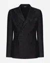 Dolce & Gabbana Double-breasted Taormina-fit Denim Jacket In Multicolor