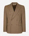 Dolce & Gabbana Technical Gabardine Jacket In Grey