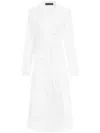 Dolce & Gabbana Technical Organza Trench Coat With Georgette Trims In White