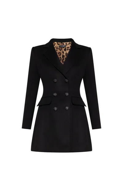 Dolce & Gabbana Double-breasted Turlington Jacket In Black