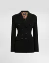 Dolce & Gabbana Double-breasted Fitted Suit Jacket In Black