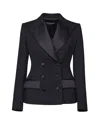 Dolce & Gabbana Tuxedo Blazer With Peak Lapel And Structured Shoulders In Black