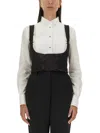 Dolce & Gabbana Double-breasted Tuxedo Vest In Black