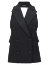 Dolce & Gabbana Double-breasted Satin-trimmed Wool-blend Gabardine Halterneck Vest