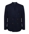 Dolce & Gabbana Double-breasted Virgin Wool Blazer In Black