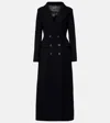 Dolce & Gabbana Double-breasted Virgin Wool Coat In Blue