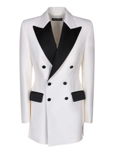 Dolce & Gabbana Double-breasted White/black Jacket