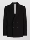 Dolce & Gabbana Double-breasted Wool Blazer With Chest And Front Pockets In Black