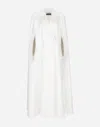 Dolce & Gabbana Double-breasted Wool Cape In White