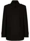 Dolce & Gabbana Double-breasted Wool-cashmere Peacoat In Black