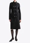 Dolce & Gabbana Double-breasted Wool Coat With Bejeweled Buttons In Black