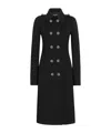 Dolce & Gabbana Double-breasted Wool Coat With Bejeweled Buttons In Black