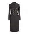 Dolce & Gabbana Double-breasted Wool Coat With Dg-branded Buttons In Grey