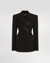 Dolce & Gabbana Double-breasted Blazer Peak Lapels In Black