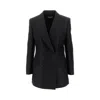 Dolce & Gabbana Double-breasted Jacket In Faille In Black