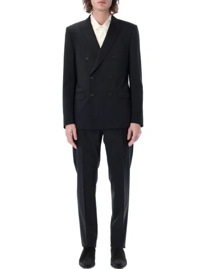Dolce & Gabbana Double-breasted Wool Martini-fit Suit In Blue