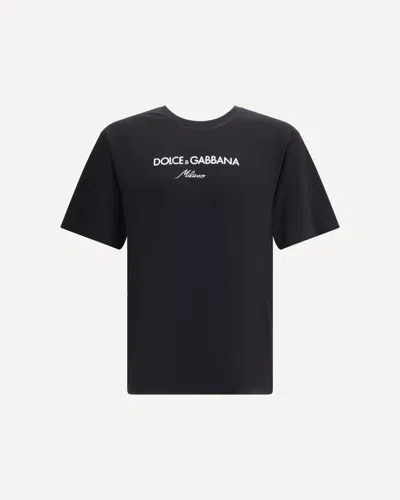 Dolce & Gabbana Double Collar T-shirt In Black
