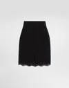 Dolce & Gabbana Wool Mini Skirt In Black