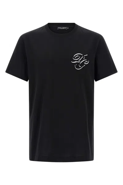 DOLCE & GABBANA DOUBLE EMBROIDERY T-SHIRT