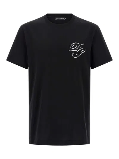 DOLCE & GABBANA DOUBLE EMBROIDERY T-SHIRT