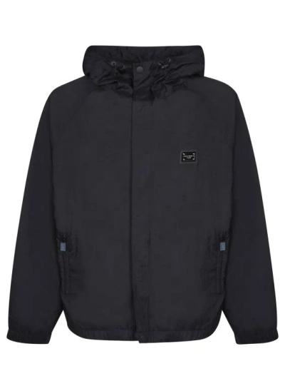 Dolce & Gabbana Double-face Nylon Jacket In Black