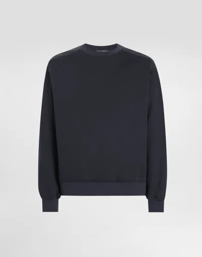 Dolce & Gabbana Double-faced Sweatshirt In Blue