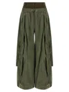 Dolce & Gabbana Green Cargo Pants With Elasticated Double Waist In Cotton Blend Woman In Green