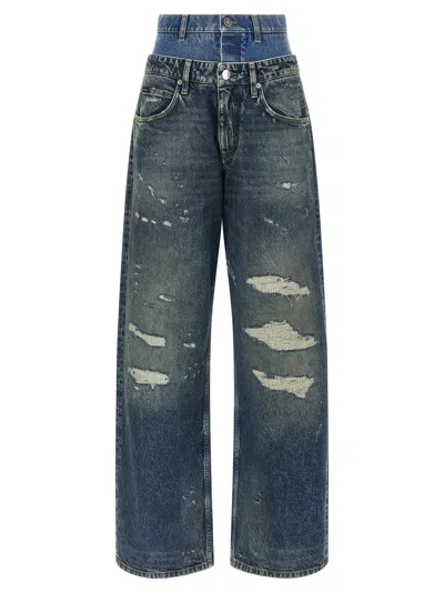 Dolce & Gabbana Double Layer Jeans In Blue