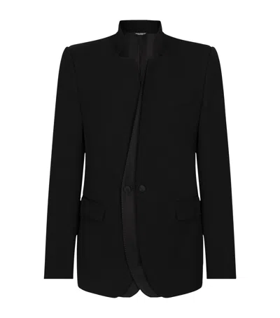Dolce & Gabbana Double-layer Single-breasted Blazer In Black