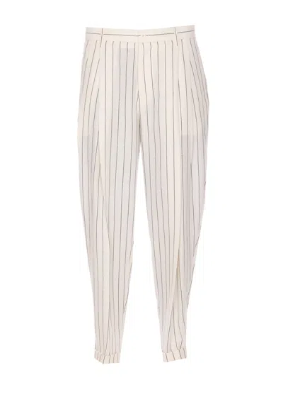 Dolce & Gabbana Double Pleat Pants In White
