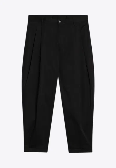 Dolce & Gabbana Double-pleated Tailored Pants In Black