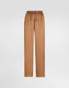 Dolce & Gabbana Silk-satin Straight-leg Pajama Pants In Beige