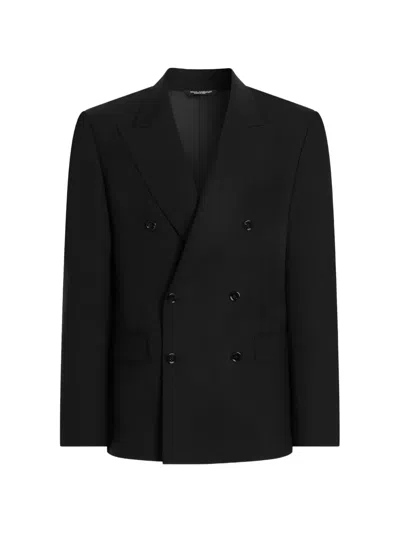 Dolce & Gabbana Double-breasted Blazer In Black