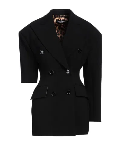 Dolce & Gabbana Double-breasted Blazer In Black