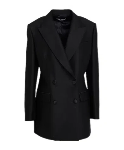 Dolce & Gabbana Double-breasted Blazer In Black