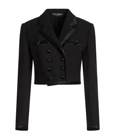 Dolce & Gabbana Double-breasted Blazer In Black